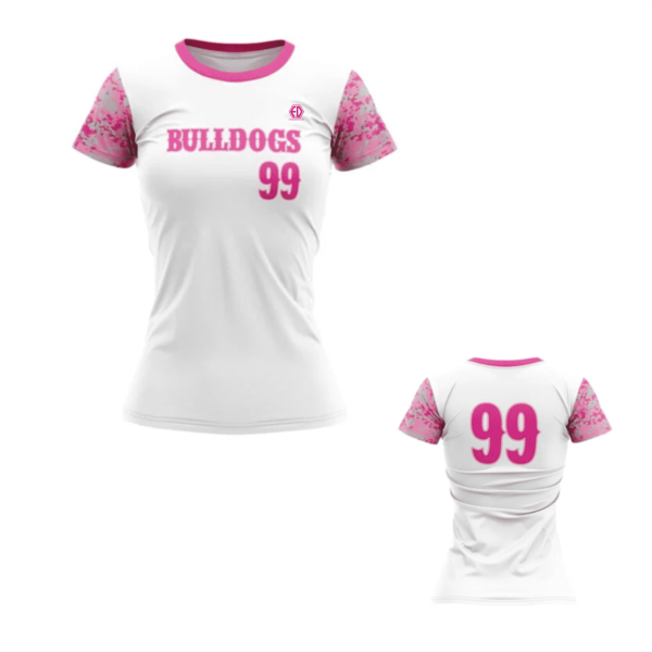 Full Dye Sub Fastpitch Short Sleeve Pullover V-Neck Jersey – Varsity Pattern – Raglan Sleeve – Womens/Youth