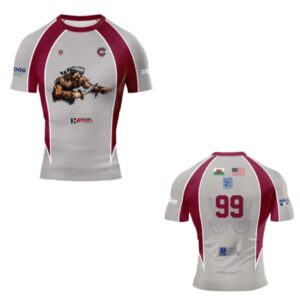 Full Dye Sub Raglan Placket Rugby Pattern – Short Sleeve Jersey – Adult/Youth